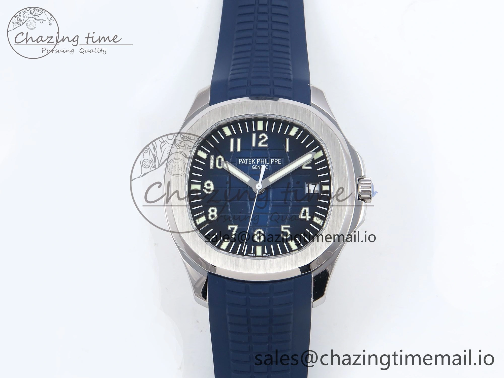 Aquanaut 5167A SS ZF 1:1 Best Edition Blue Dial on Blue Rubber Strap 330CS V RelaxedFit 8708
