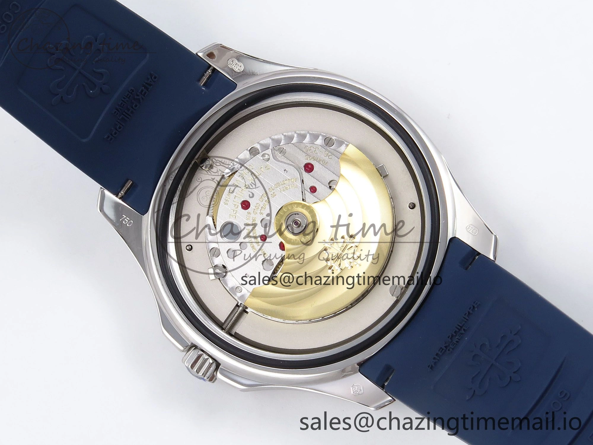 Aquanaut 5167A SS ZF 1:1 Best Edition Blue Dial on Blue Rubber Strap 330CS V RelaxedFit 8708