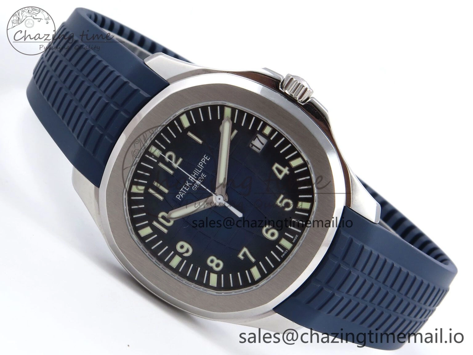 Aquanaut 5167A SS ZF 1:1 Best Edition Blue Dial on Blue Rubber Strap 330CS V RelaxedFit 8708