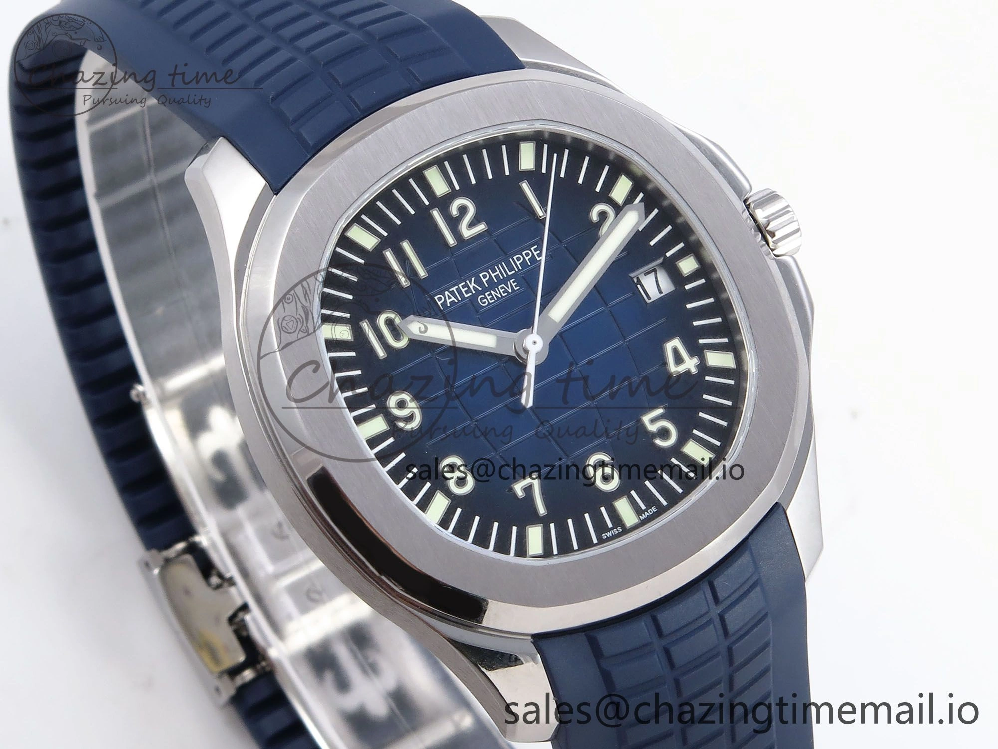 Aquanaut 5167A SS ZF 1:1 Best Edition Blue Dial on Blue Rubber Strap 330CS V RelaxedFit 8708