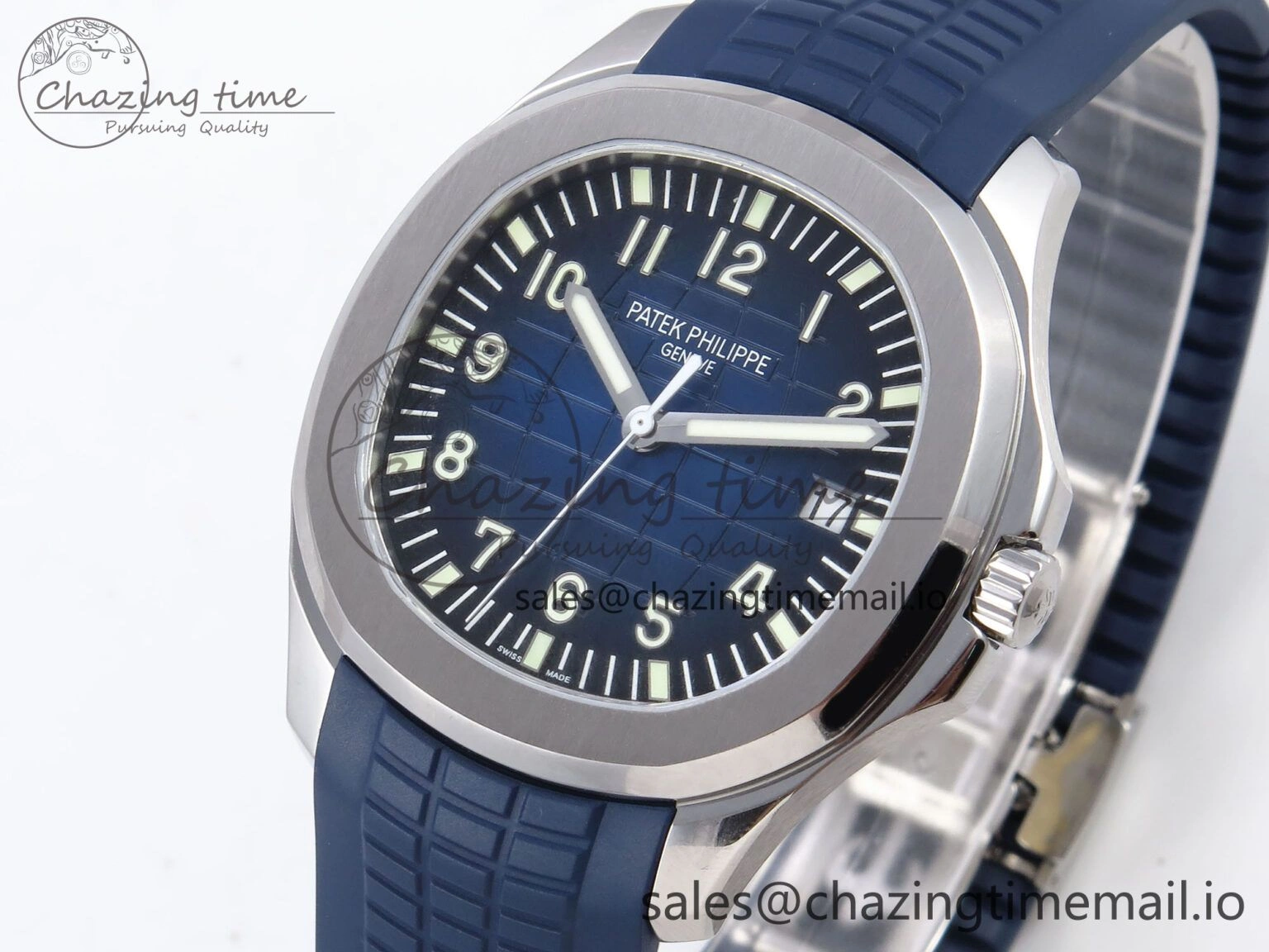 Aquanaut 5167A SS ZF 1:1 Best Edition Blue Dial on Blue Rubber Strap 330CS V RelaxedFit 8708