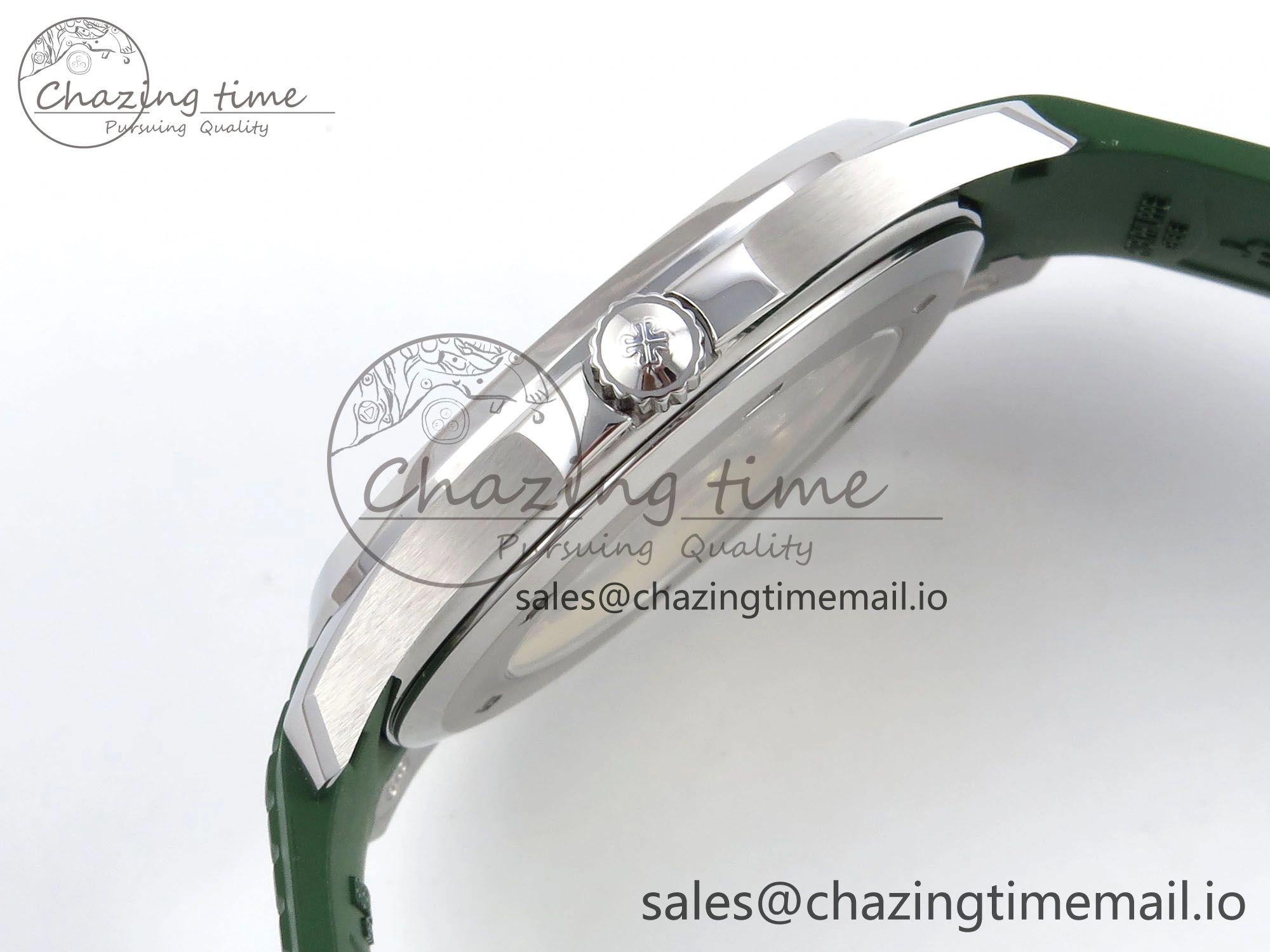 Aquanaut 5167A SS ZF 1:1 Best Edition Green Dial on Green Rubber Strap 330CS V Compact 8705