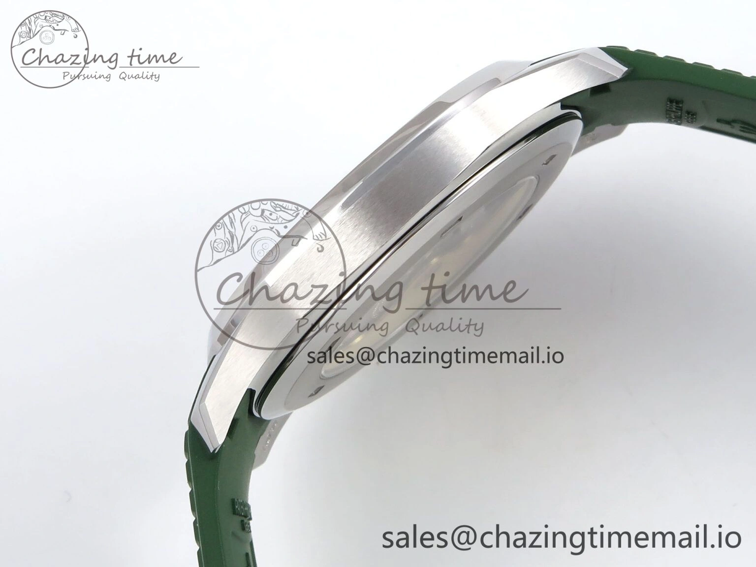Aquanaut 5167A SS ZF 1:1 Best Edition Green Dial on Green Rubber Strap 330CS V Compact 8705