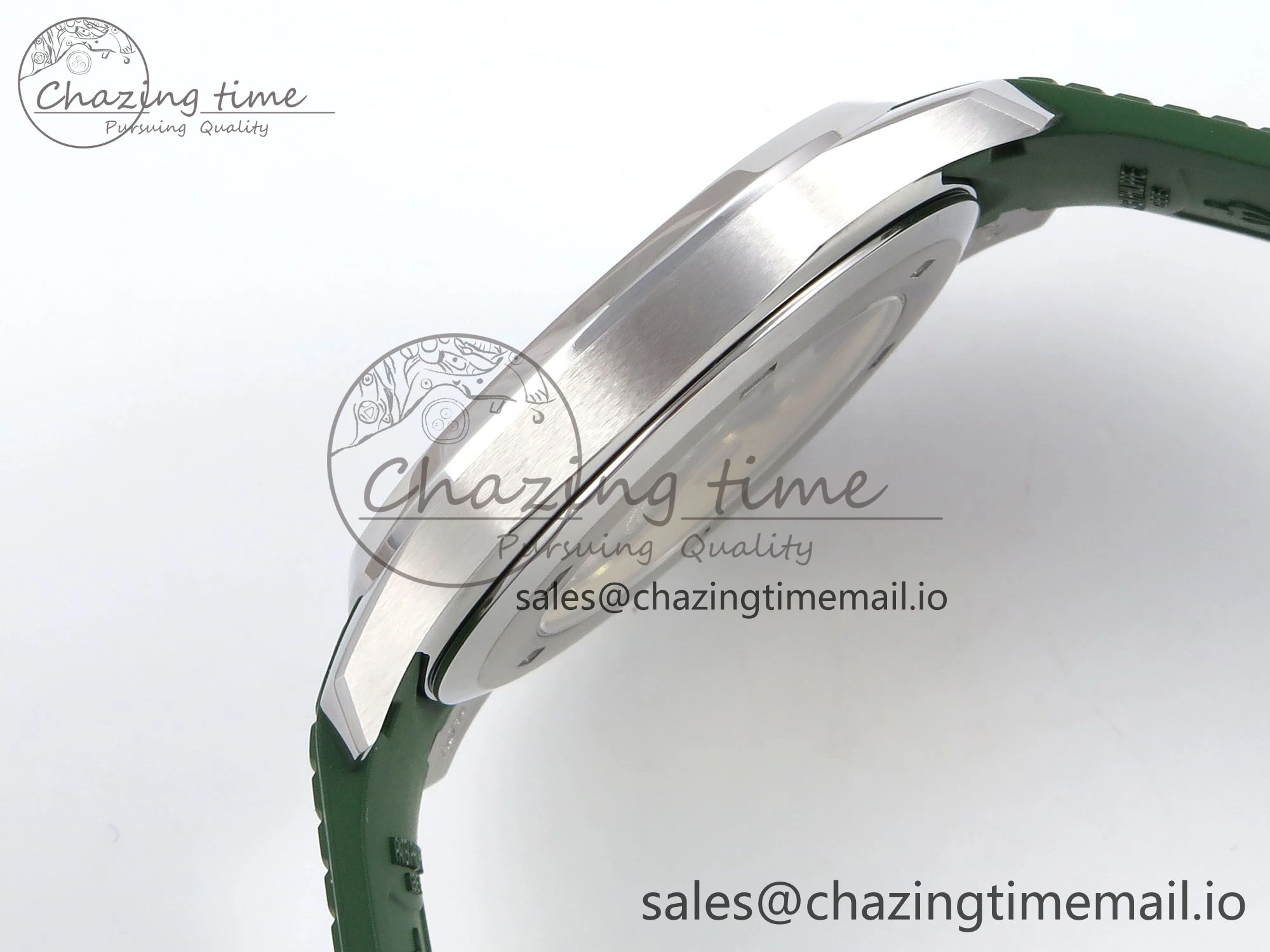 Aquanaut 5167A SS ZF 1:1 Best Edition Green Dial on Green Rubber Strap 330CS V Compact 8705