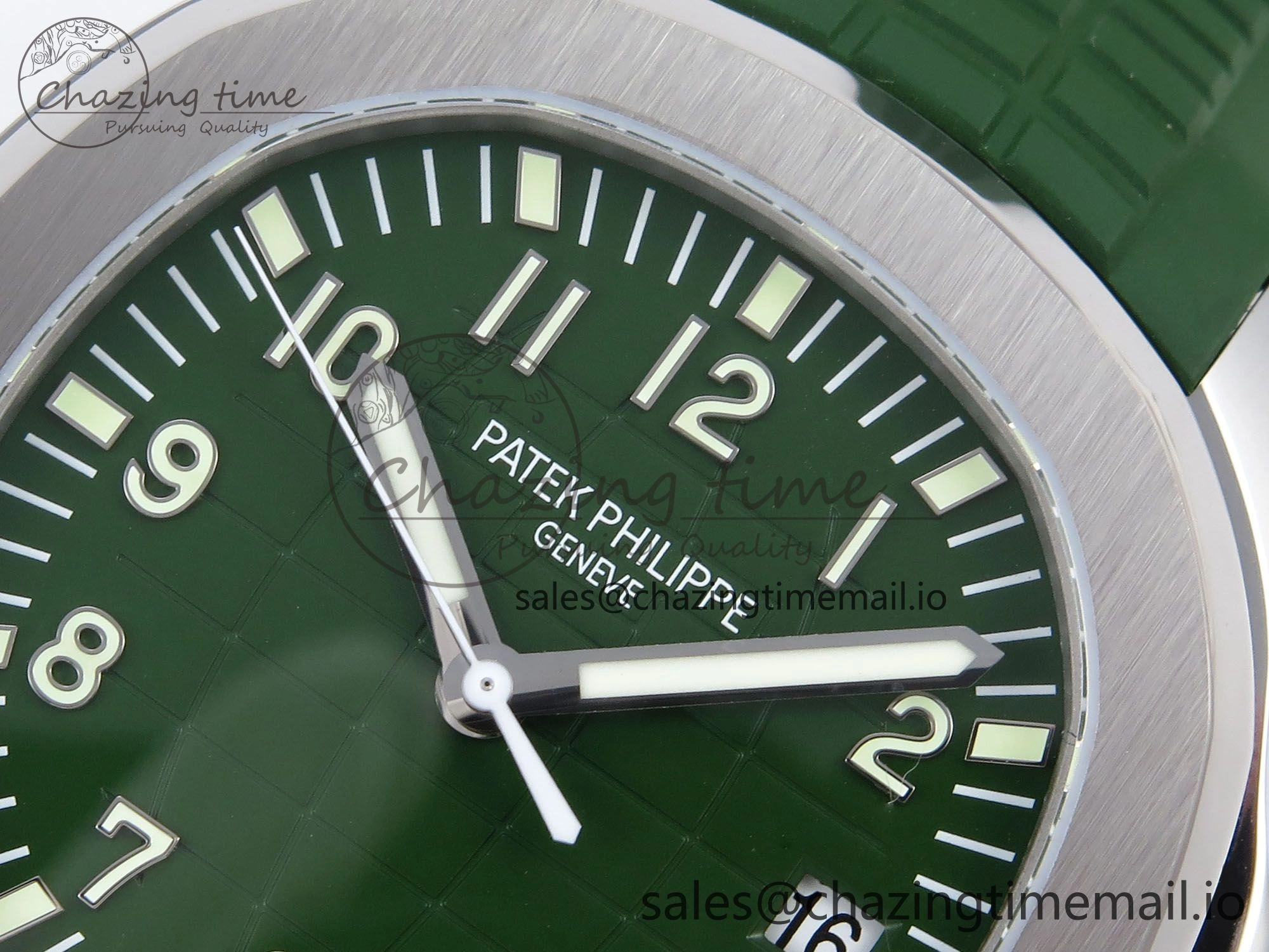 Aquanaut 5167A SS ZF 1:1 Best Edition Green Dial on Green Rubber Strap 330CS V Compact 8705