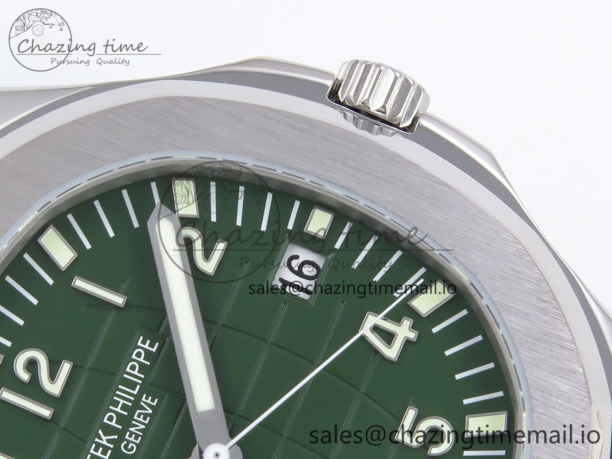 Aquanaut 5167A SS ZF 1:1 Best Edition Green Dial on Green Rubber Strap 330CS V Compact 8705