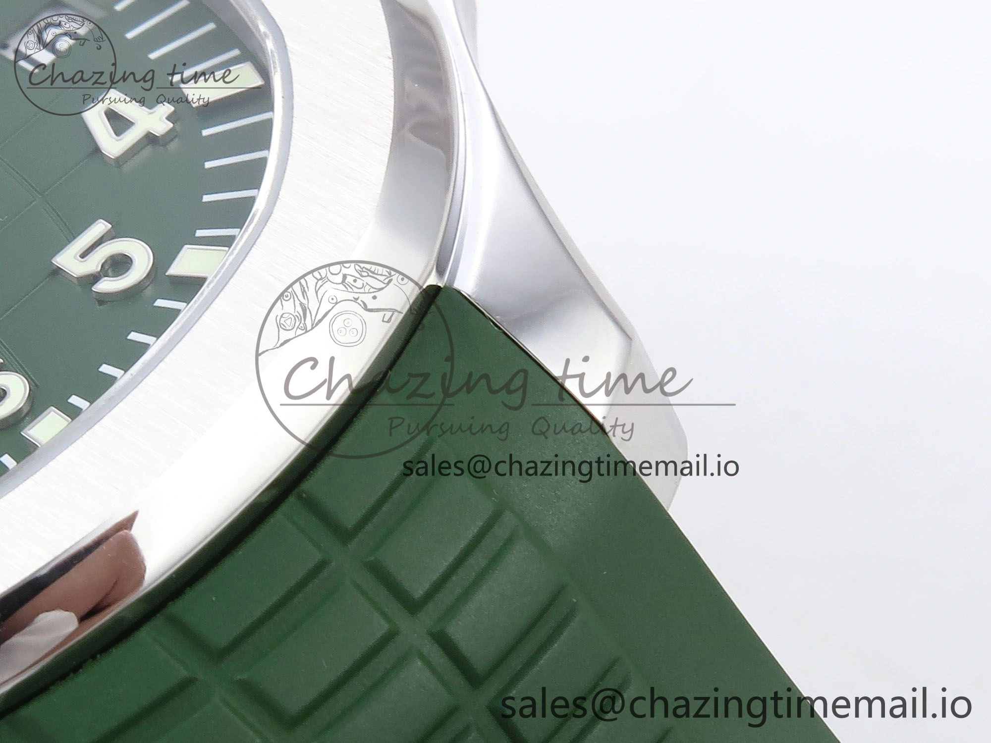 Aquanaut 5167A SS ZF 1:1 Best Edition Green Dial on Green Rubber Strap 330CS V Compact 8705