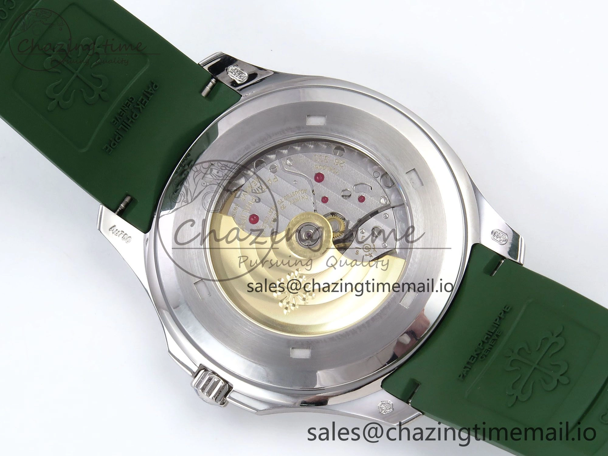 Aquanaut 5167A SS ZF 1:1 Best Edition Green Dial on Green Rubber Strap 330CS V Compact 8705