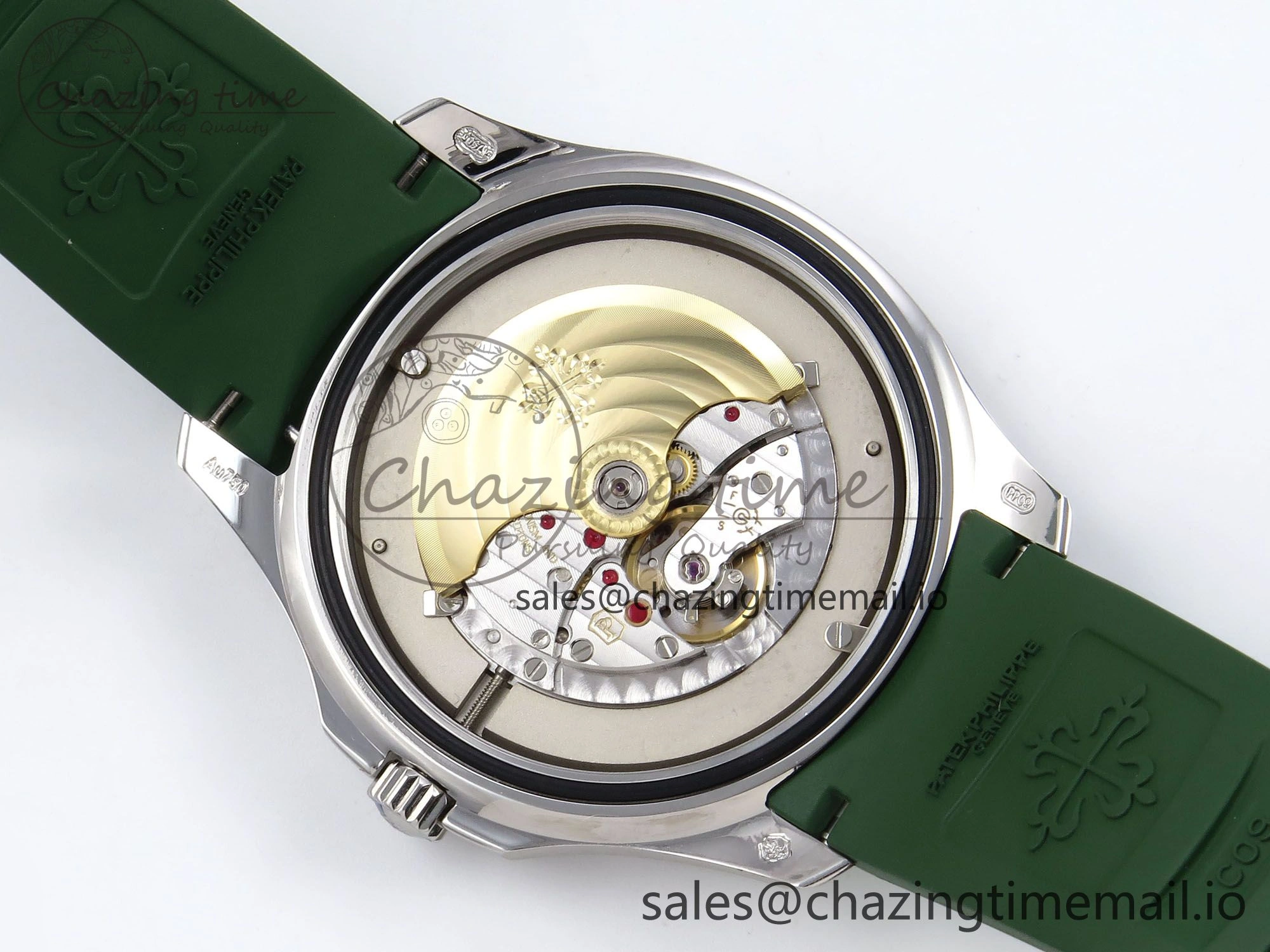 Aquanaut 5167A SS ZF 1:1 Best Edition Green Dial on Green Rubber Strap 330CS V Compact 8705