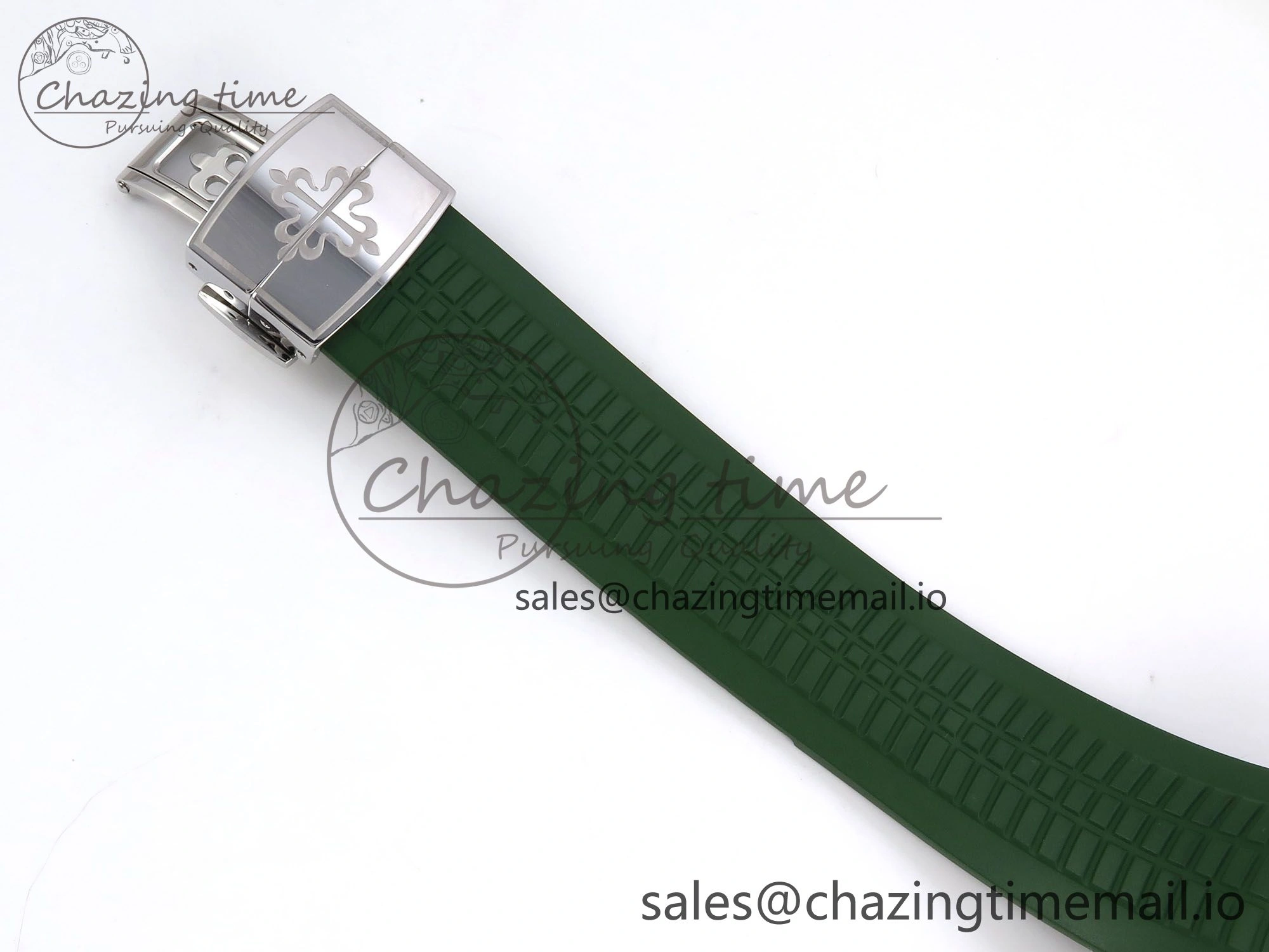 Aquanaut 5167A SS ZF 1:1 Best Edition Green Dial on Green Rubber Strap 330CS V Compact 8705