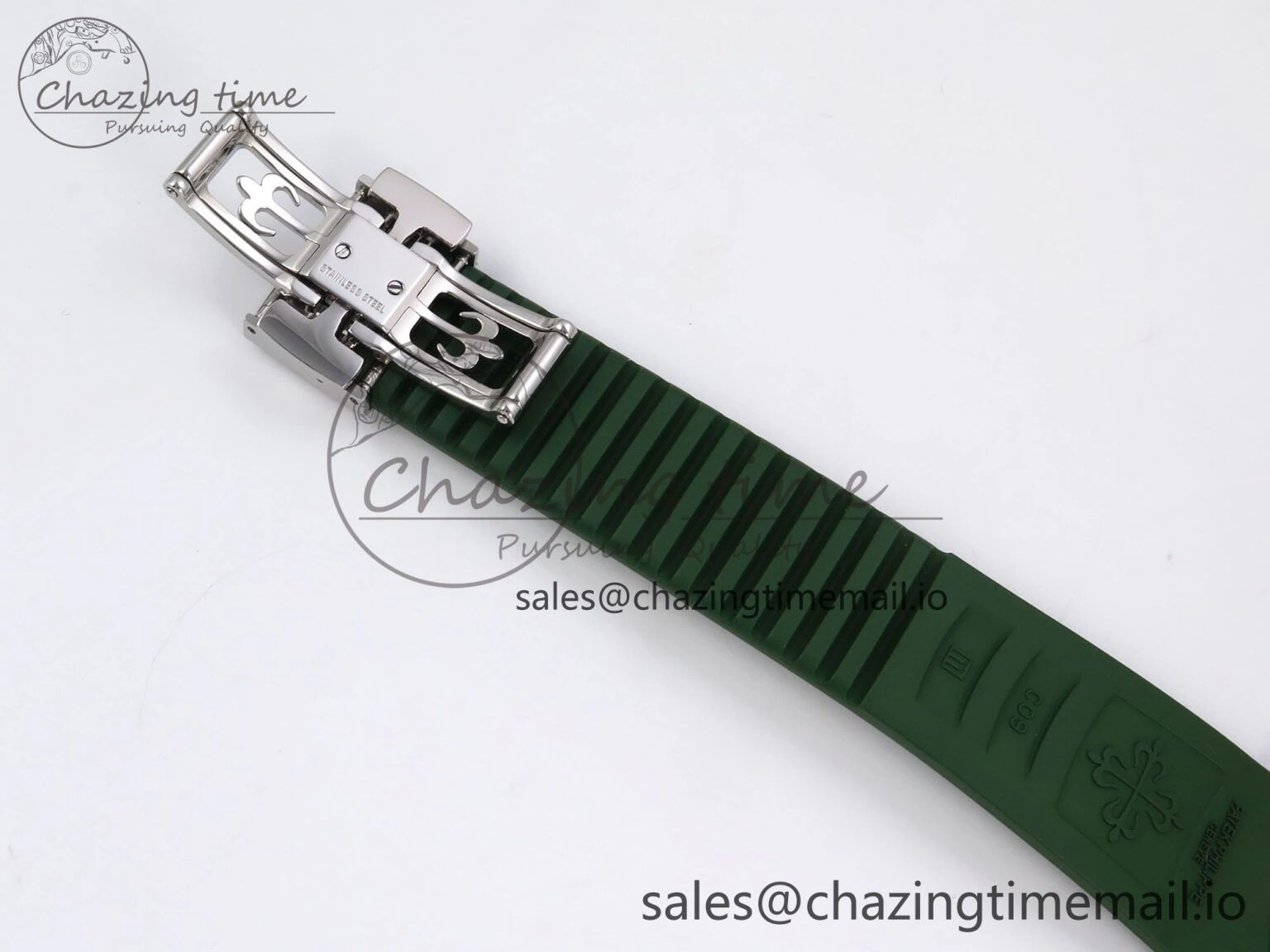 Aquanaut 5167A SS ZF 1:1 Best Edition Green Dial on Green Rubber Strap 330CS V Compact 8705