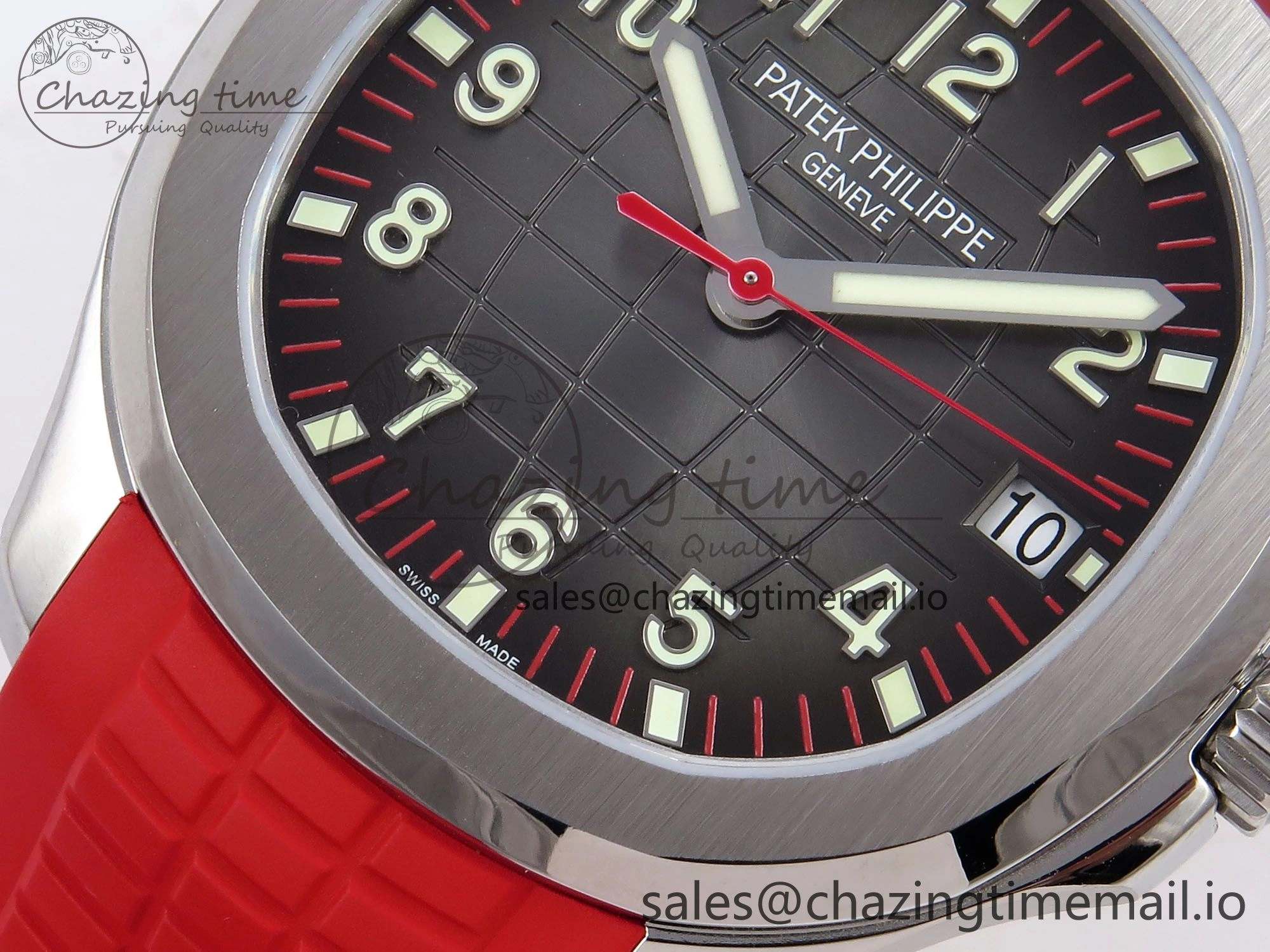EasyMatch Aquanaut 5167A Singapore Edition SS ZF 1:1 Best Edition Red Second Hand on Red Rubber Strap 324CS 8709