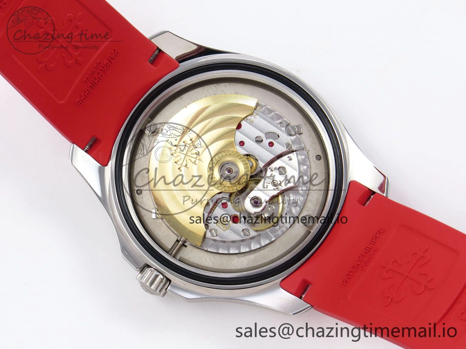 EasyMatch Aquanaut 5167A Singapore Edition SS ZF 1:1 Best Edition Red Second Hand on Red Rubber Strap 324CS 8709