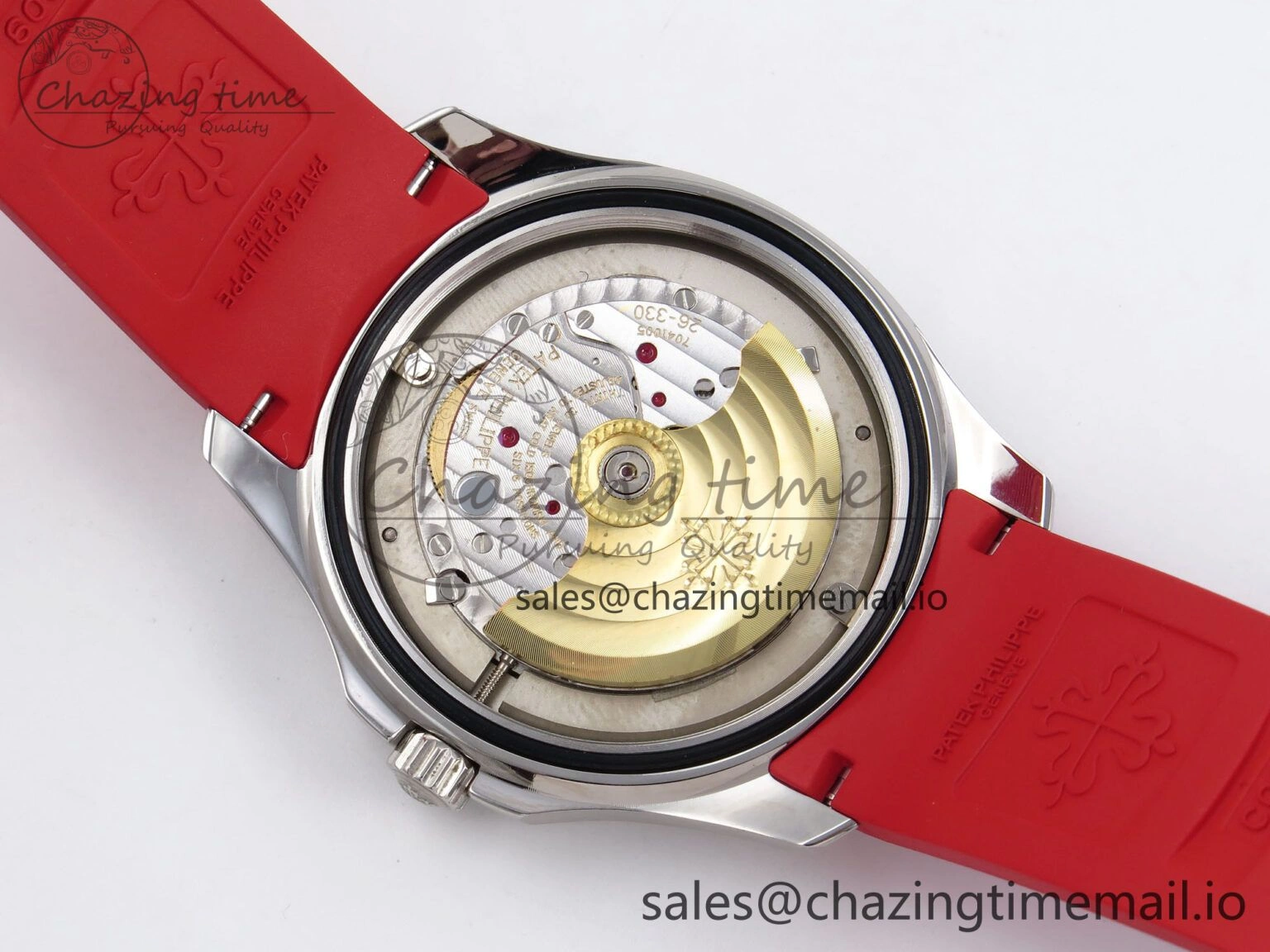 EasyMatch Aquanaut 5167A Singapore Edition SS ZF 1:1 Best Edition Red Second Hand on Red Rubber Strap 324CS 8709