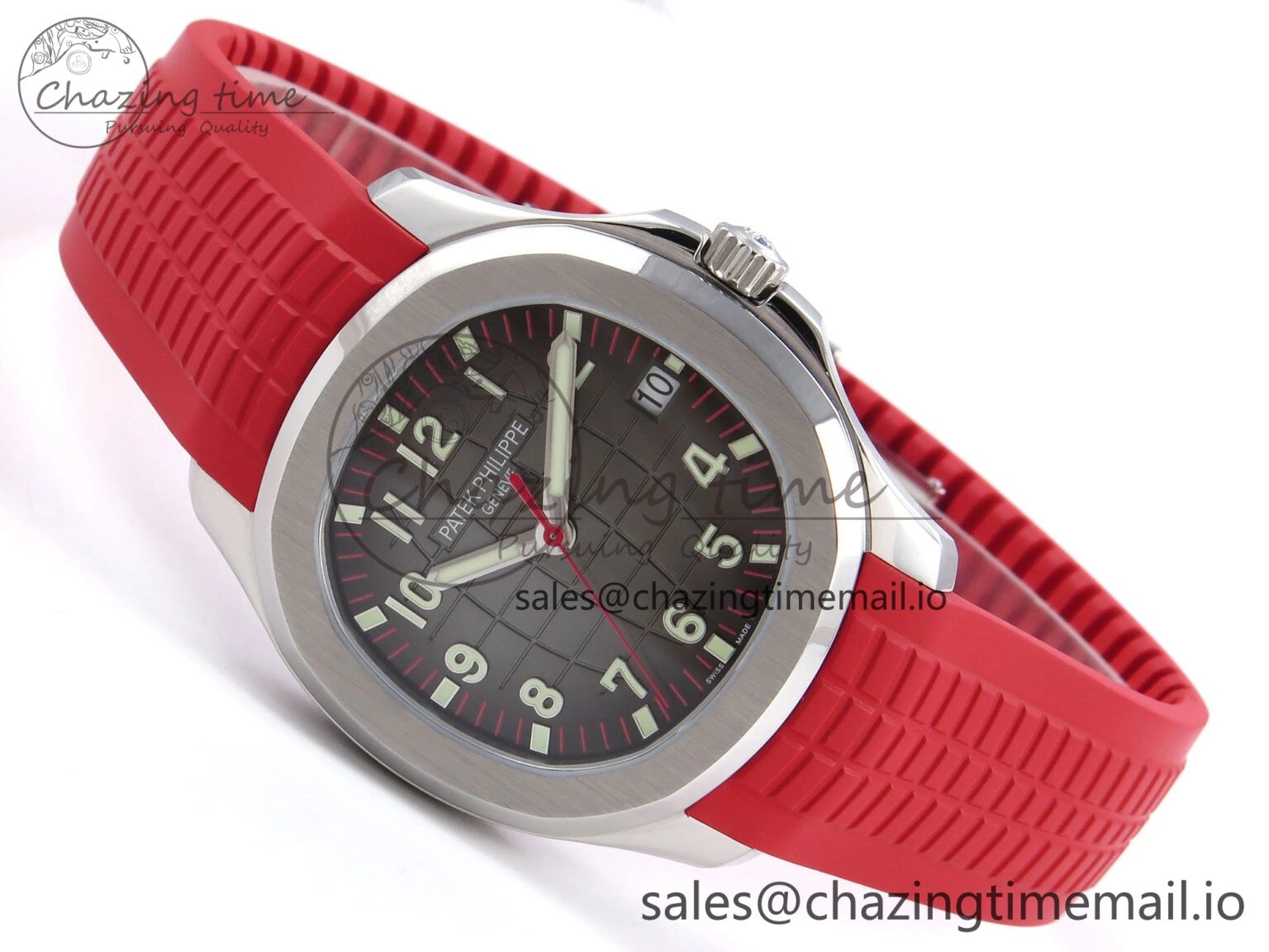 EasyMatch Aquanaut 5167A Singapore Edition SS ZF 1:1 Best Edition Red Second Hand on Red Rubber Strap 324CS 8709