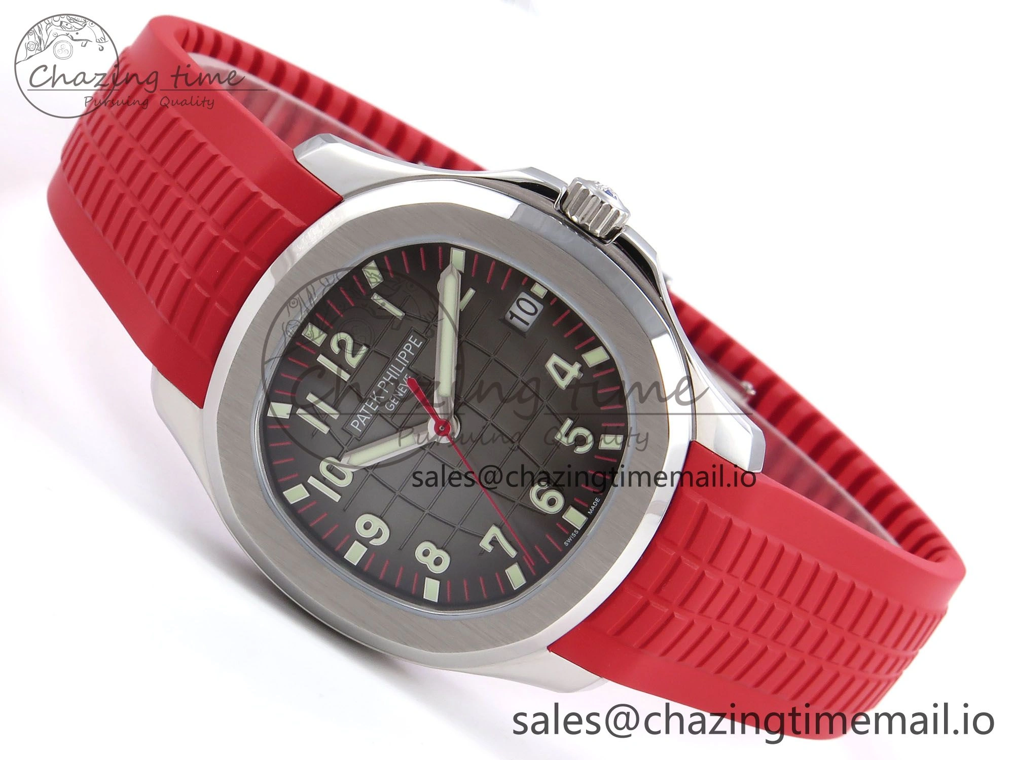 EasyMatch Aquanaut 5167A Singapore Edition SS ZF 1:1 Best Edition Red Second Hand on Red Rubber Strap 324CS 8709