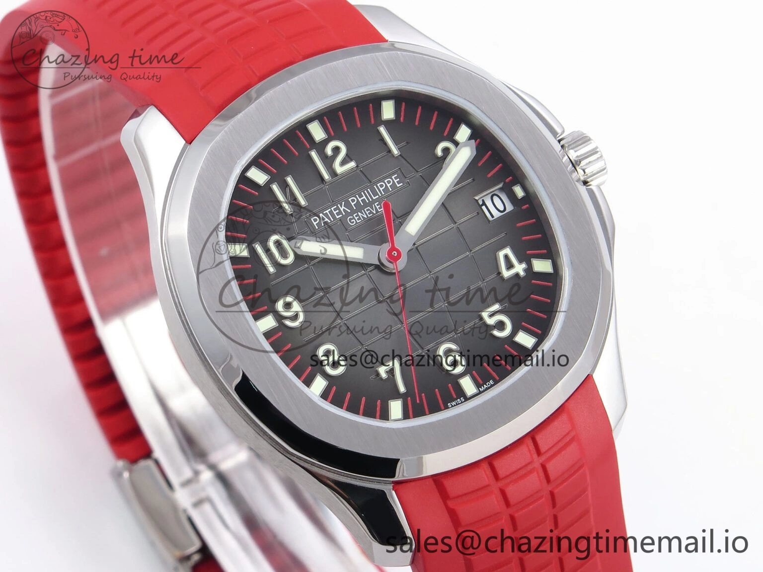 EasyMatch Aquanaut 5167A Singapore Edition SS ZF 1:1 Best Edition Red Second Hand on Red Rubber Strap 324CS 8709