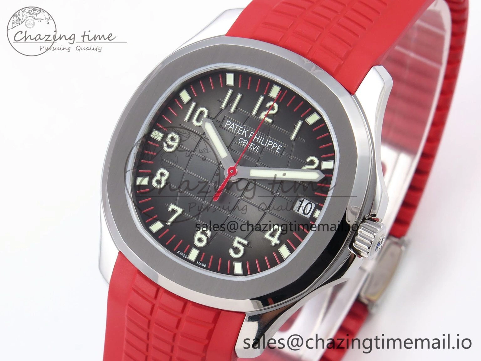 EasyMatch Aquanaut 5167A Singapore Edition SS ZF 1:1 Best Edition Red Second Hand on Red Rubber Strap 324CS 8709
