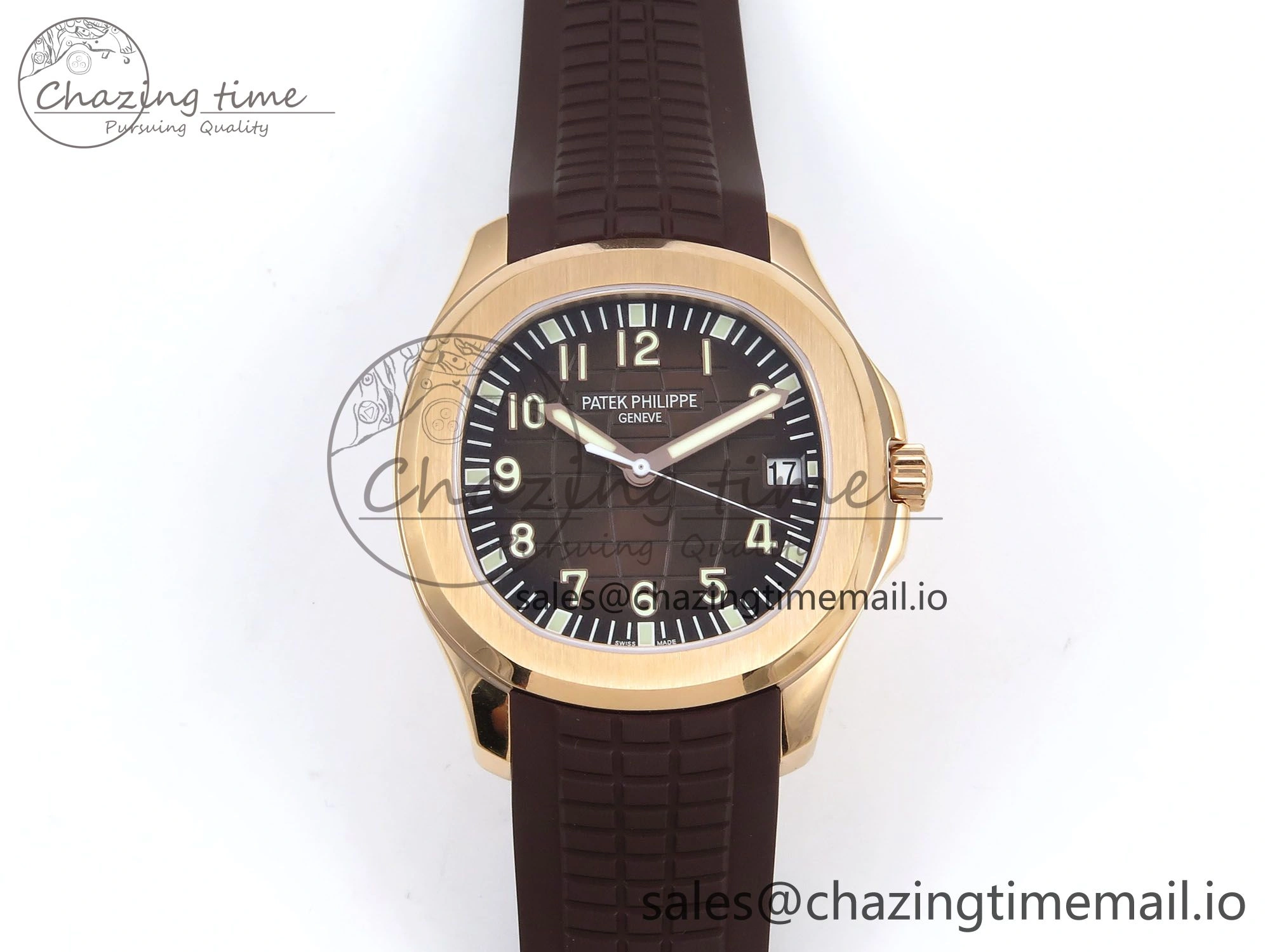 Functional Aquanaut 5167R RG ZF 1:1 Best Edition Brown Dial on Brown Rubber Strap 330CS V 8706
