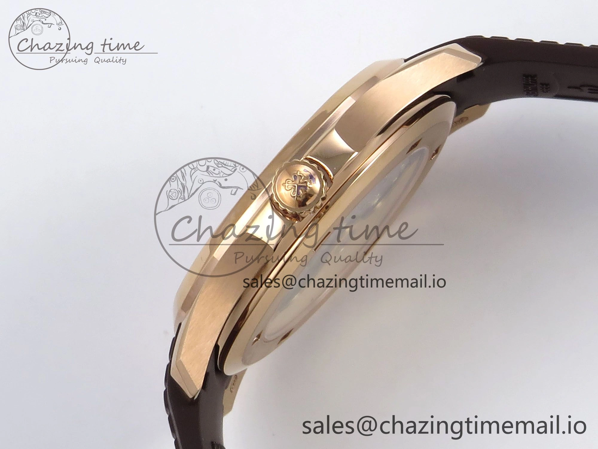 Functional Aquanaut 5167R RG ZF 1:1 Best Edition Brown Dial on Brown Rubber Strap 330CS V 8706