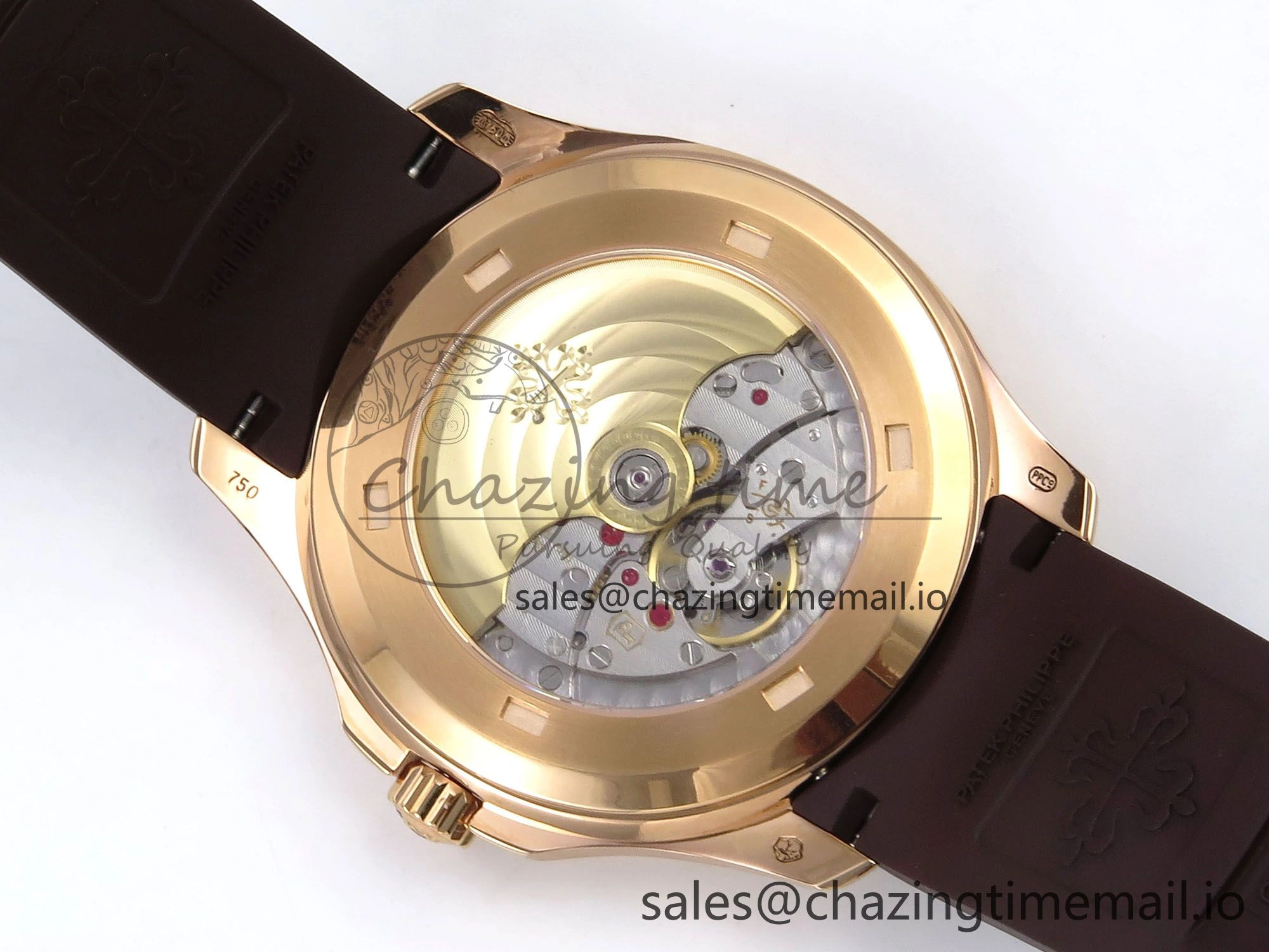 Functional Aquanaut 5167R RG ZF 1:1 Best Edition Brown Dial on Brown Rubber Strap 330CS V 8706