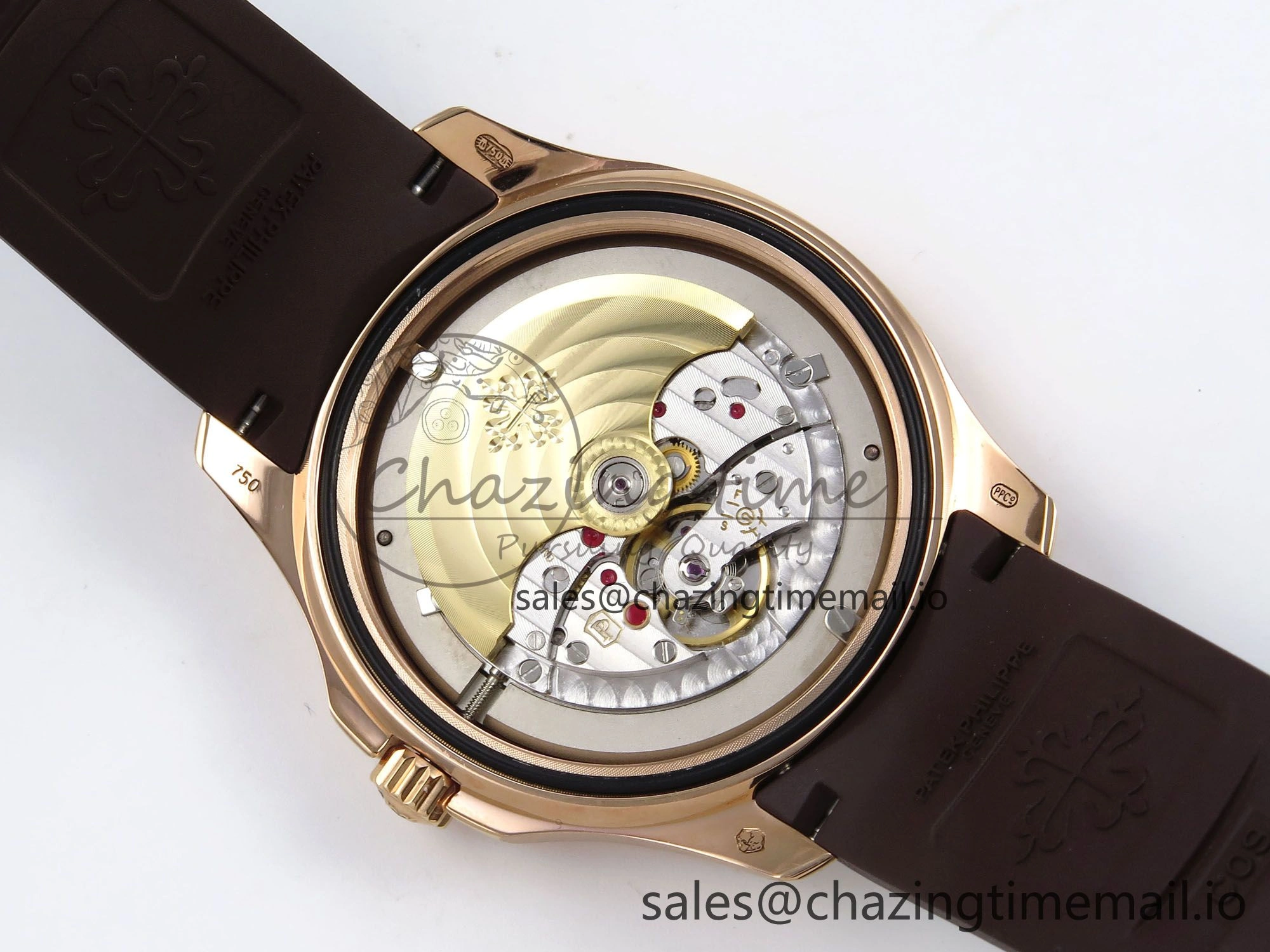 Functional Aquanaut 5167R RG ZF 1:1 Best Edition Brown Dial on Brown Rubber Strap 330CS V 8706