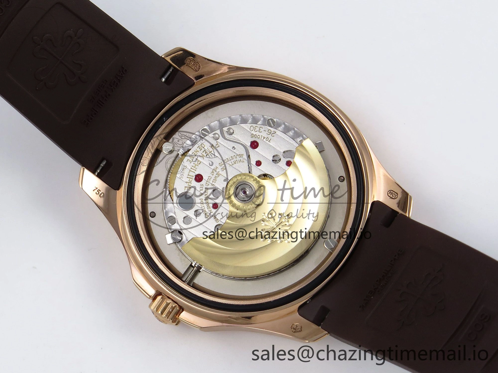Functional Aquanaut 5167R RG ZF 1:1 Best Edition Brown Dial on Brown Rubber Strap 330CS V 8706
