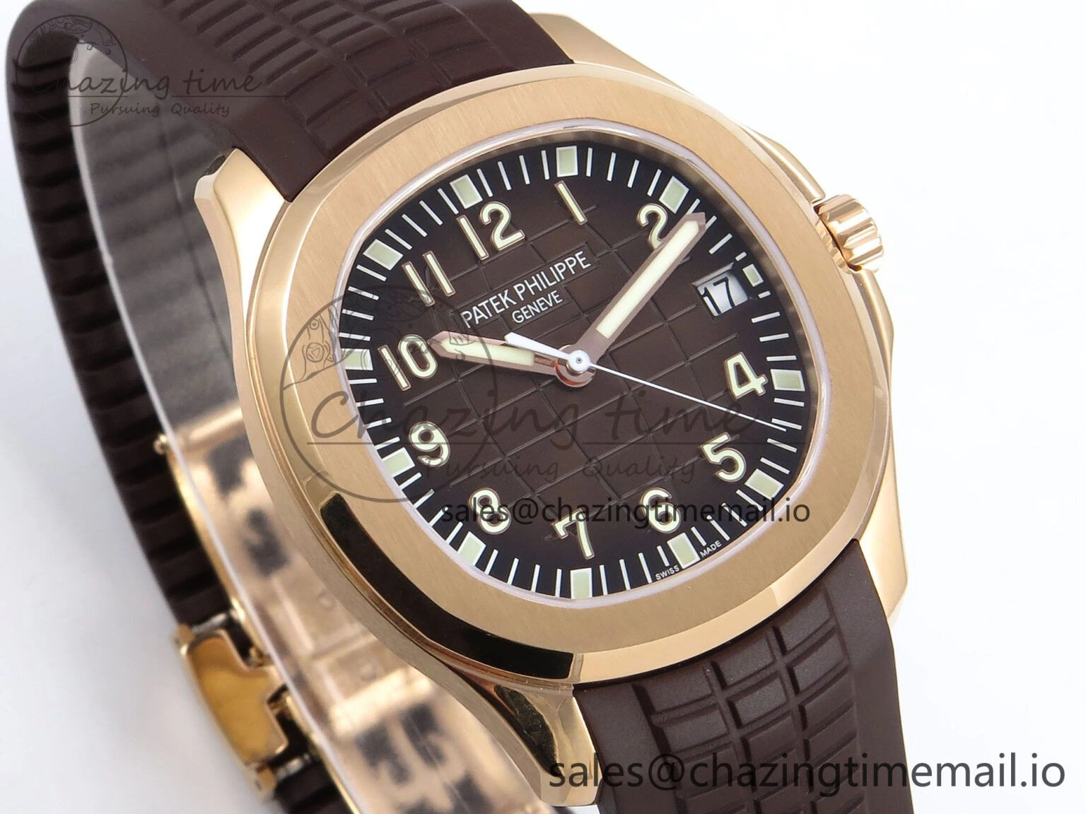Functional Aquanaut 5167R RG ZF 1:1 Best Edition Brown Dial on Brown Rubber Strap 330CS V 8706