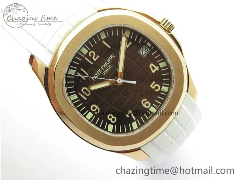 Thermal Aquanaut 5167R RG ZF 1:1 Best Edition Brown Dial on White Rubber Strap 324CS (Free box) 8915