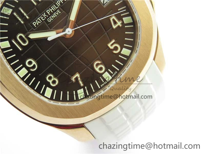 Thermal Aquanaut 5167R RG ZF 1:1 Best Edition Brown Dial on White Rubber Strap 324CS (Free box) 8915