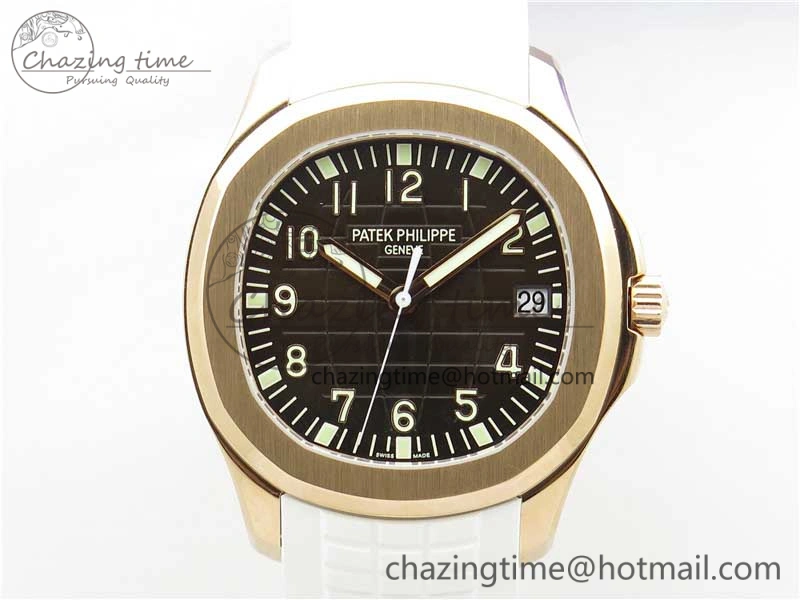 Thermal Aquanaut 5167R RG ZF 1:1 Best Edition Brown Dial on White Rubber Strap 324CS (Free box) 8915