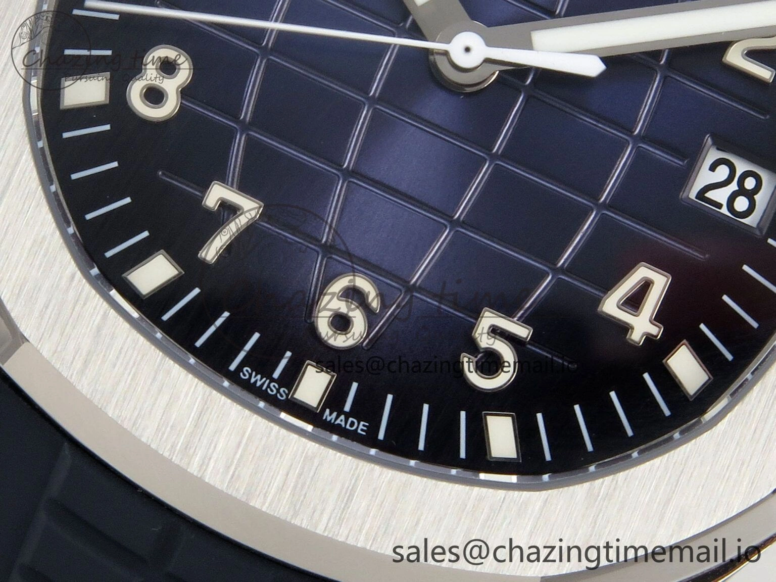 Aquanaut 5168G 42mm SS APWF 1:1 Best Edition Blue Dial on Blue Rubber Strap A324 Super Clone (Weighted) Lightweight 8629