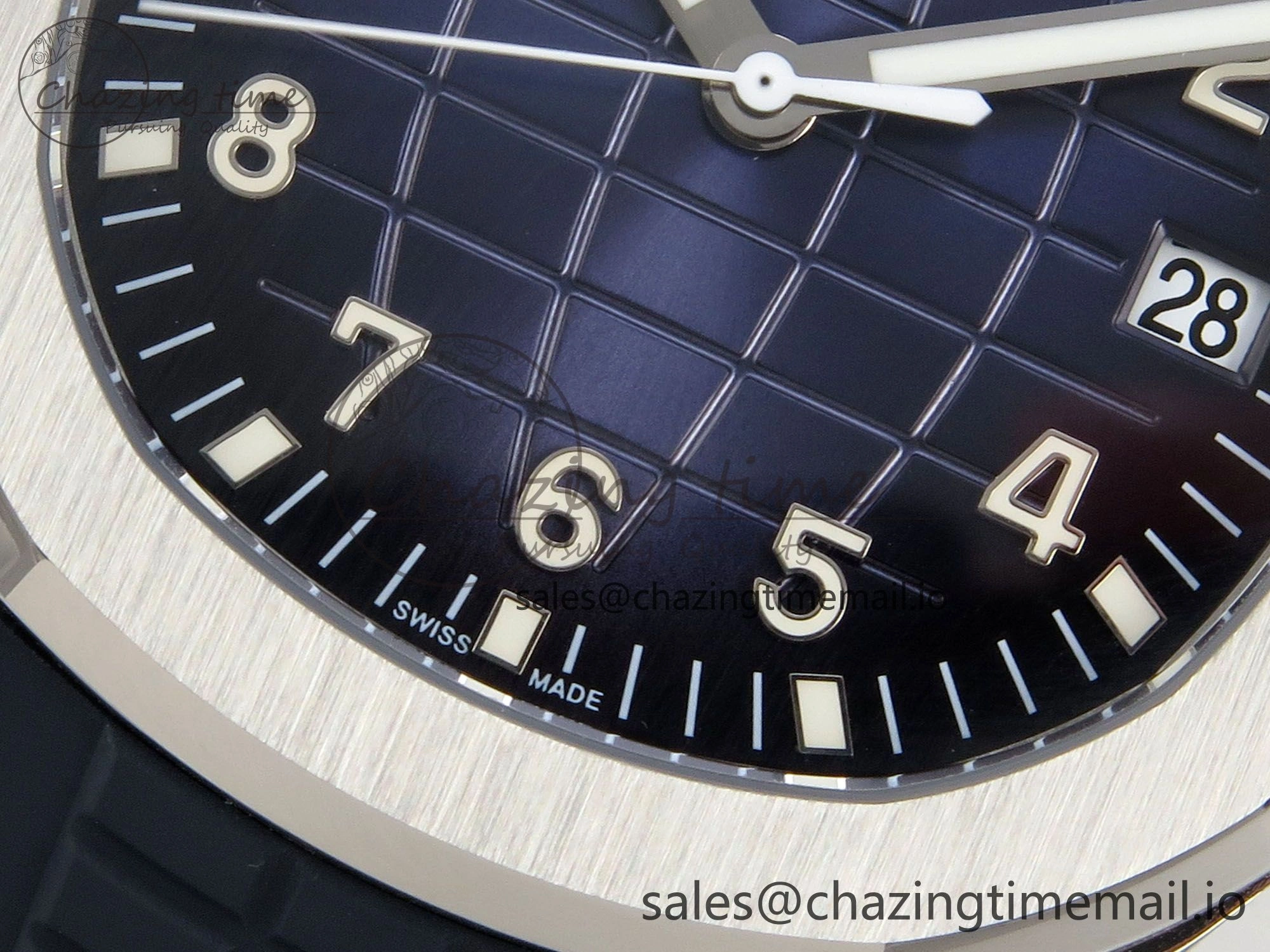 Aquanaut 5168G 42mm SS APWF 1:1 Best Edition Blue Dial on Blue Rubber Strap A324 Super Clone (Weighted) Lightweight 8629
