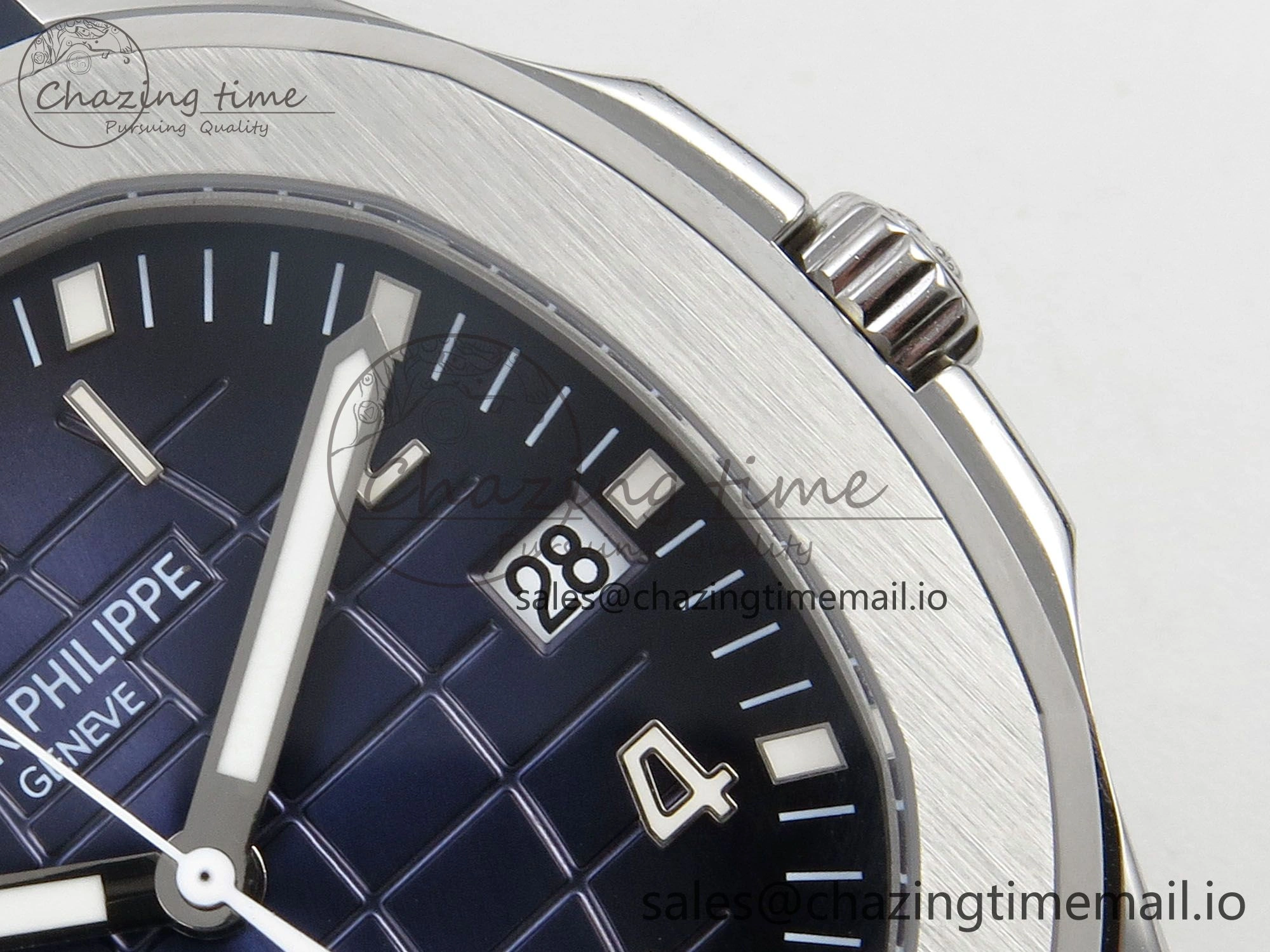 Aquanaut 5168G 42mm SS APWF 1:1 Best Edition Blue Dial on Blue Rubber Strap A324 Super Clone (Weighted) Lightweight 8629