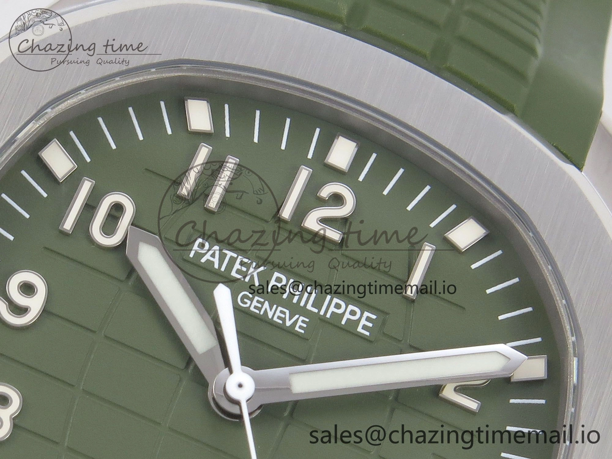 OdorResistant Aquanaut 5168G 42mm SS APWF 1:1 Best Edition Green Dial on Green Rubber Strap A324 Super Clone (Weighted) 8630