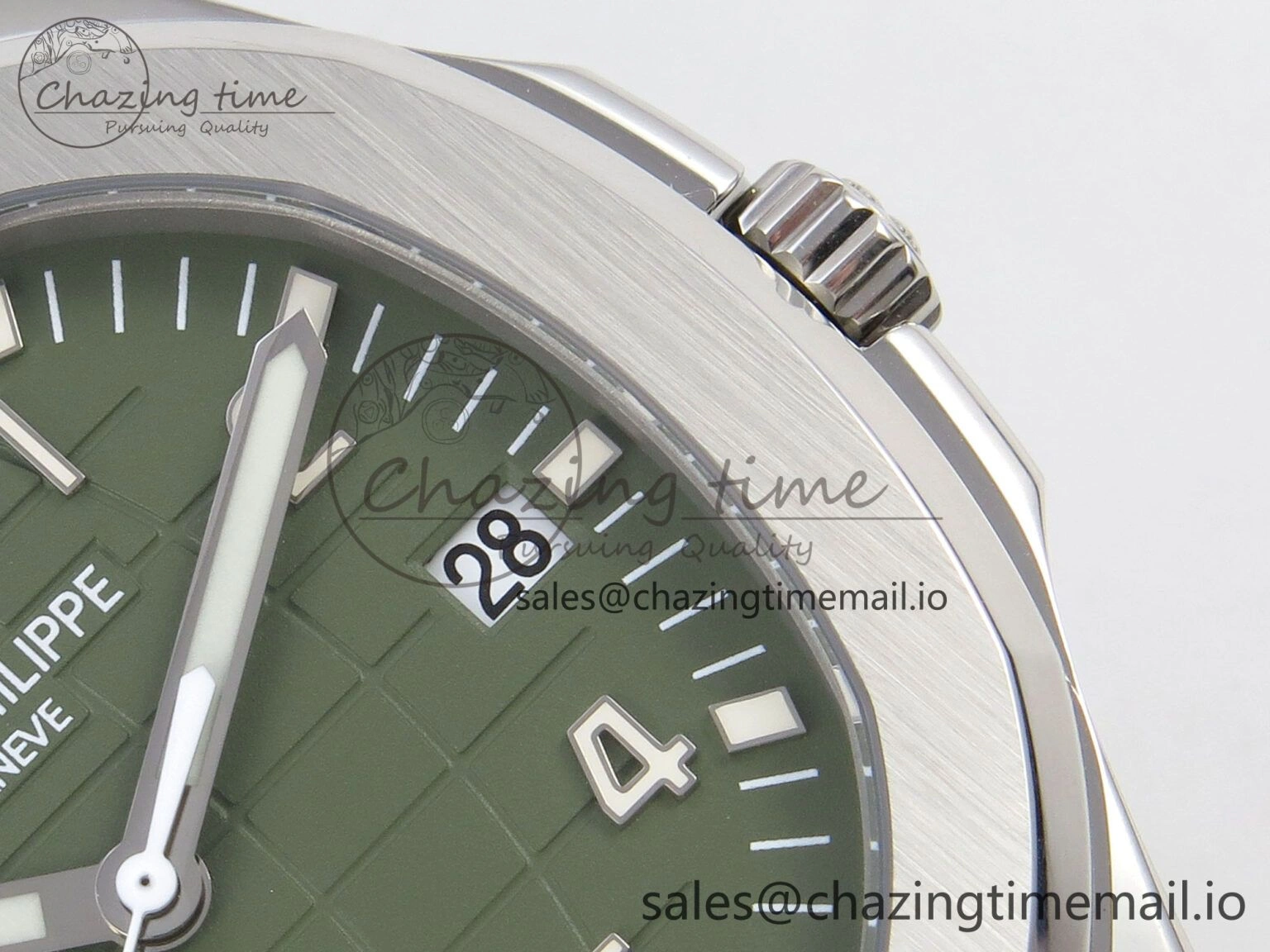OdorResistant Aquanaut 5168G 42mm SS APWF 1:1 Best Edition Green Dial on Green Rubber Strap A324 Super Clone (Weighted) 8630