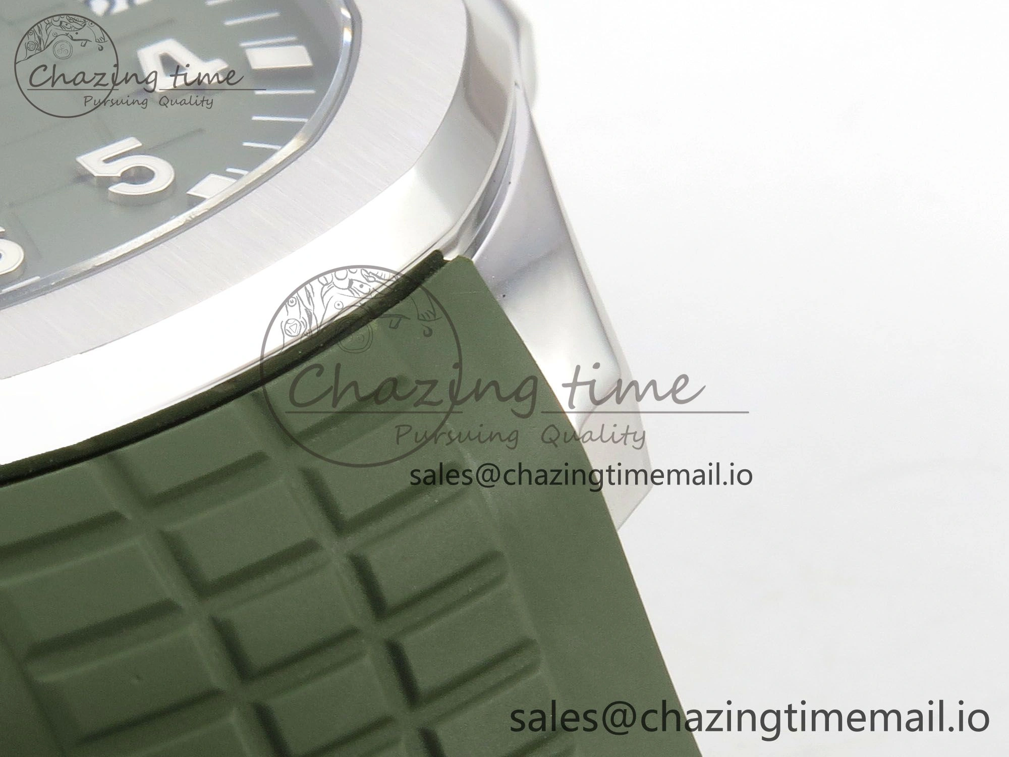 OdorResistant Aquanaut 5168G 42mm SS APWF 1:1 Best Edition Green Dial on Green Rubber Strap A324 Super Clone (Weighted) 8630