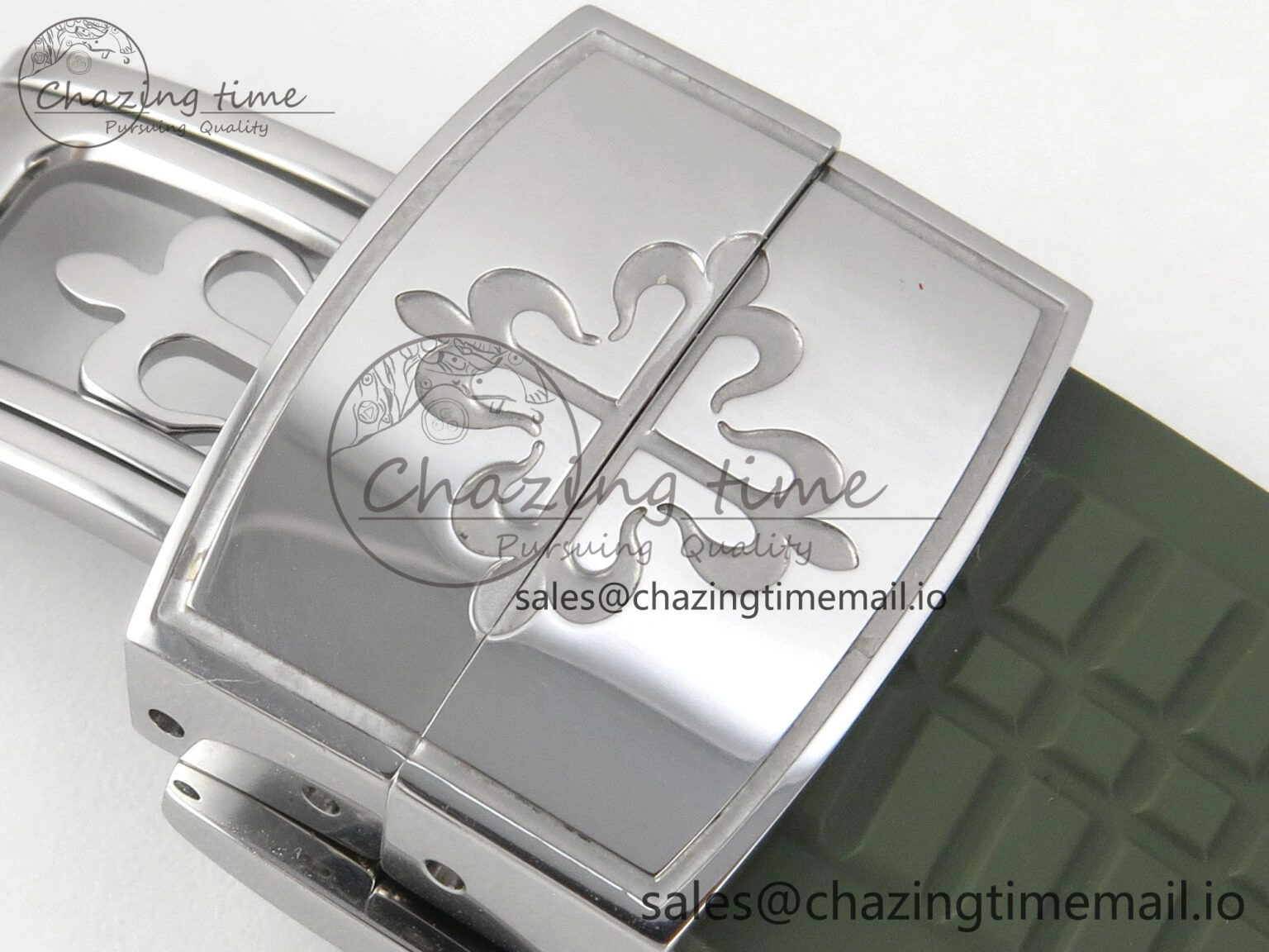 OdorResistant Aquanaut 5168G 42mm SS APWF 1:1 Best Edition Green Dial on Green Rubber Strap A324 Super Clone (Weighted) 8630