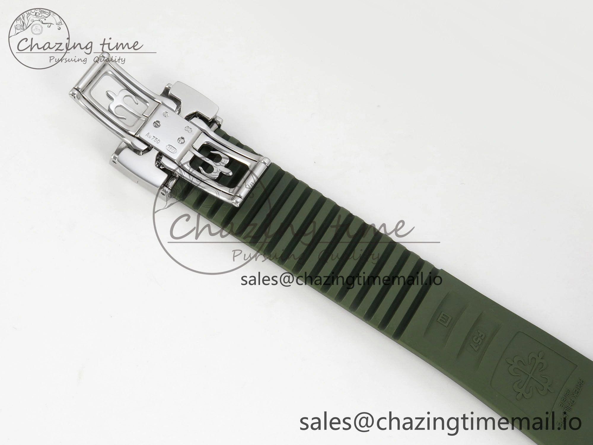 OdorResistant Aquanaut 5168G 42mm SS APWF 1:1 Best Edition Green Dial on Green Rubber Strap A324 Super Clone (Weighted) 8630