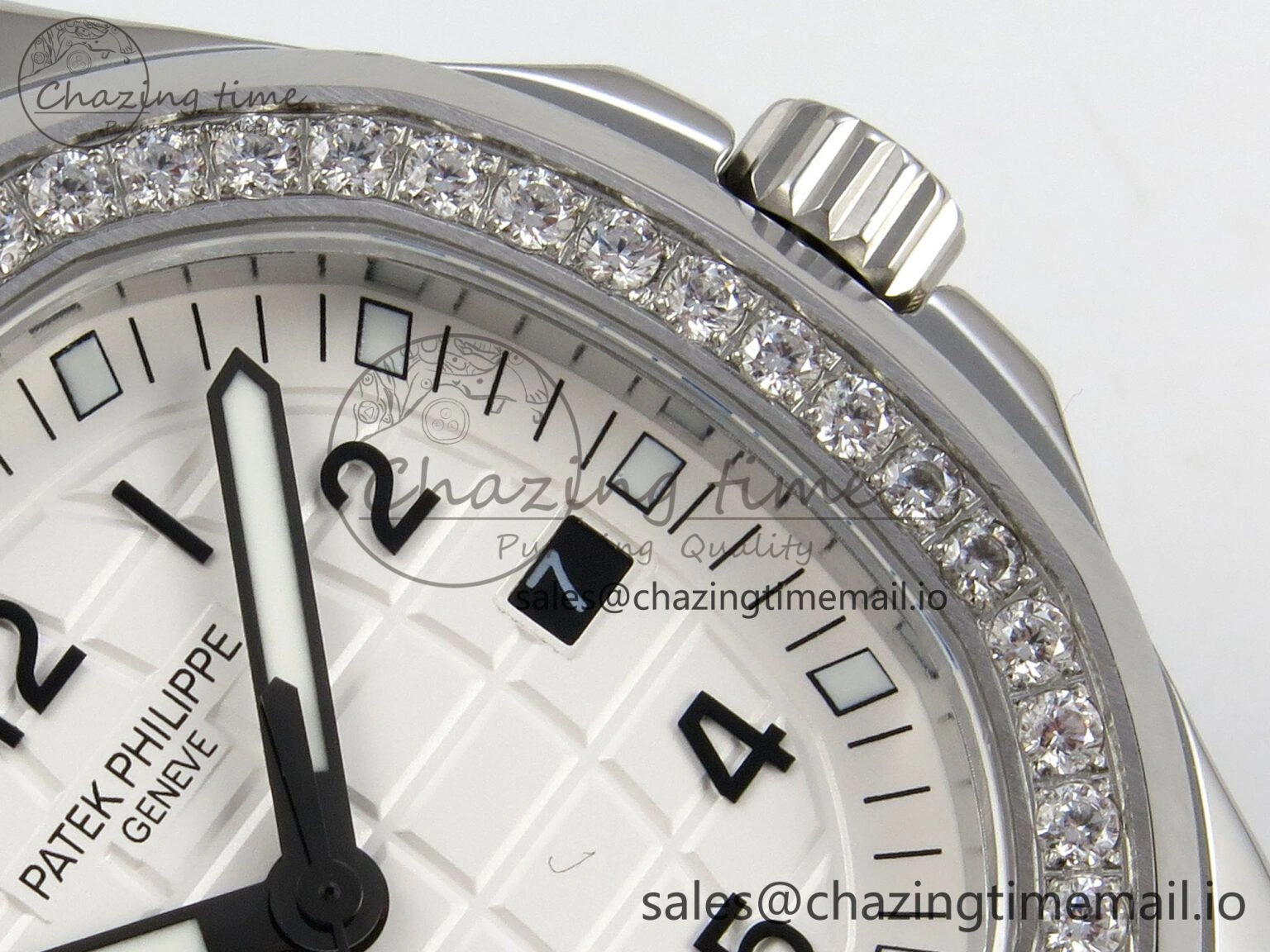 ComfortFit Aquanaut 5267 SS PPF 1:1 Best Edition White Textured Dial On White Rubber Strap Ronda Quartz 8643