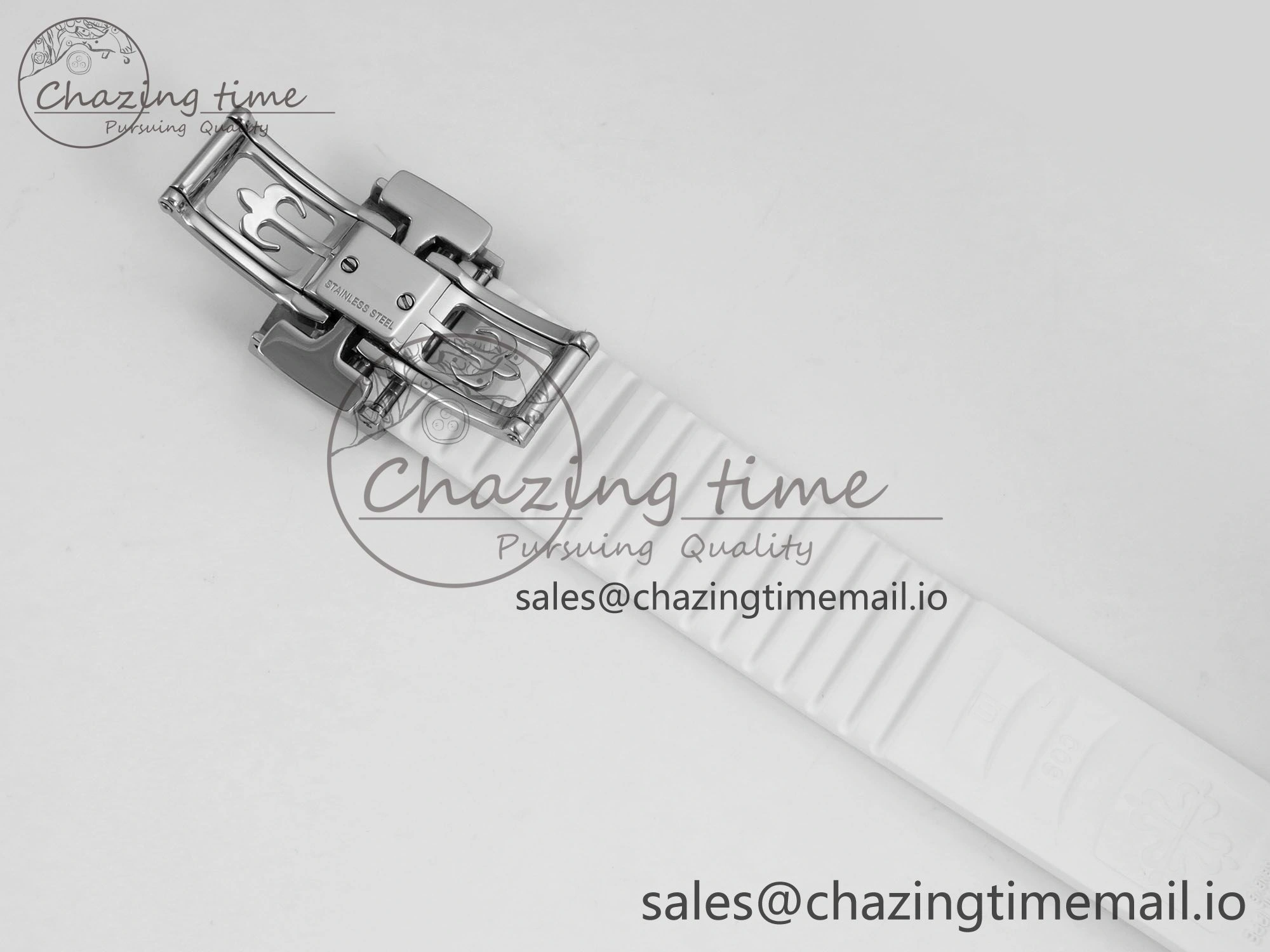 ComfortFit Aquanaut 5267 SS PPF 1:1 Best Edition White Textured Dial On White Rubber Strap Ronda Quartz 8643