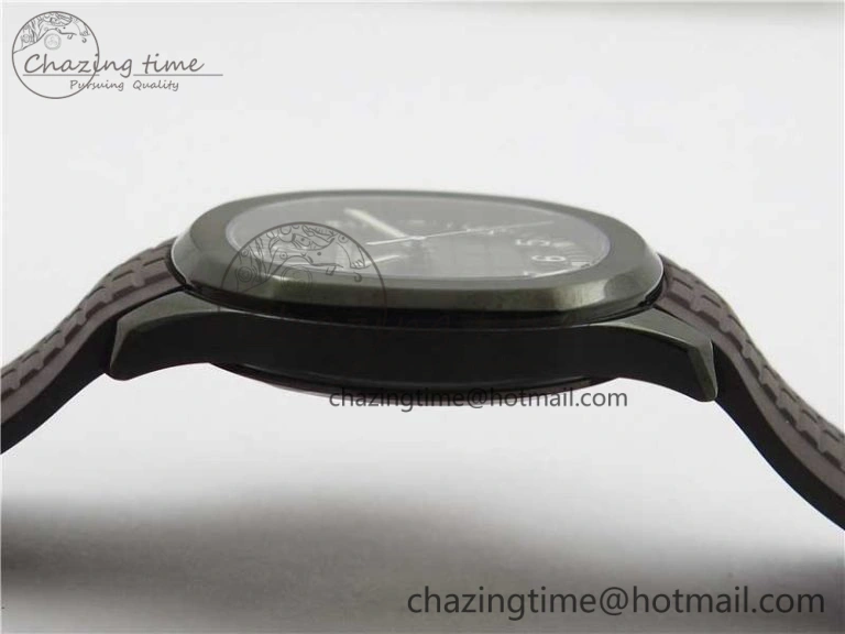 Aquanaut Black Venom DLC ZF 1:1 Best Edition Black Dial on Brown Rubber Strap 324CS (Free box) Comfortable 8894