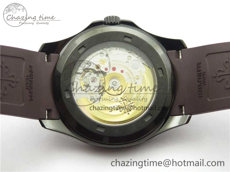 Aquanaut Black Venom DLC ZF 1:1 Best Edition Black Dial on Brown Rubber Strap 324CS (Free box) Comfortable 8894