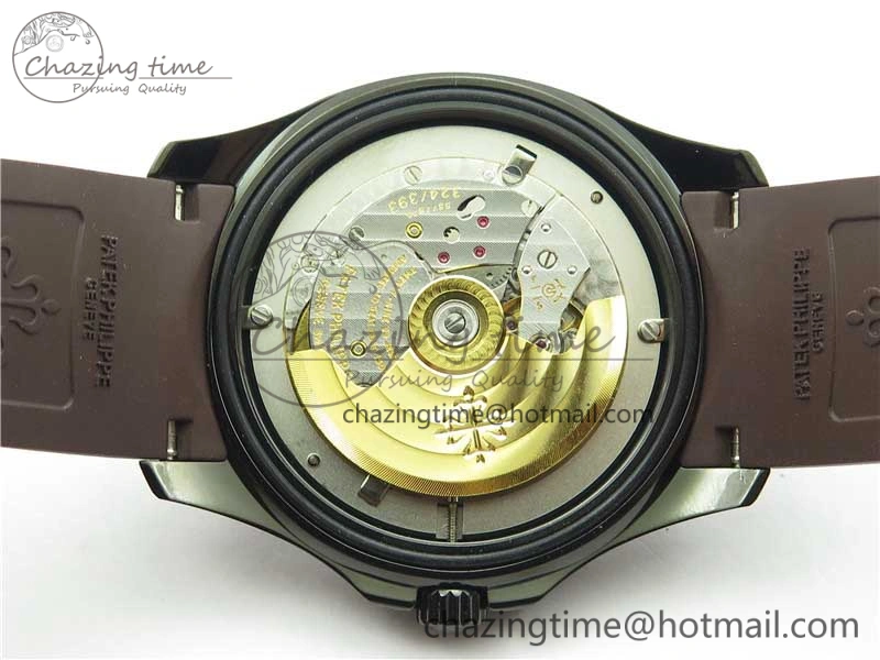 Aquanaut Black Venom DLC ZF 1:1 Best Edition Black Dial on Brown Rubber Strap 324CS (Free box) Comfortable 8894