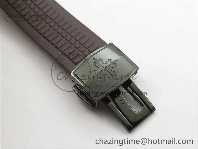 Aquanaut Black Venom DLC ZF 1:1 Best Edition Black Dial on Brown Rubber Strap 324CS (Free box) Comfortable 8894