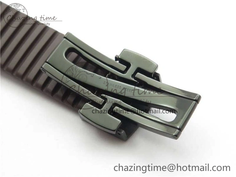 Aquanaut Black Venom DLC ZF 1:1 Best Edition Black Dial on Brown Rubber Strap 324CS (Free box) Comfortable 8894