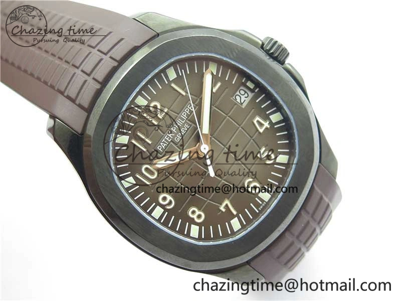 Aquanaut Black Venom DLC ZF 1:1 Best Edition Black Dial on Brown Rubber Strap 324CS (Free box) Comfortable 8894