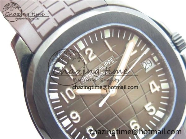 Aquanaut Black Venom DLC ZF 1:1 Best Edition Black Dial on Brown Rubber Strap 324CS (Free box) Comfortable 8894