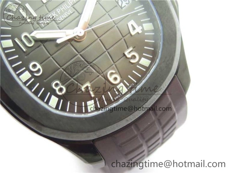 Aquanaut Black Venom DLC ZF 1:1 Best Edition Black Dial on Brown Rubber Strap 324CS (Free box) Comfortable 8894