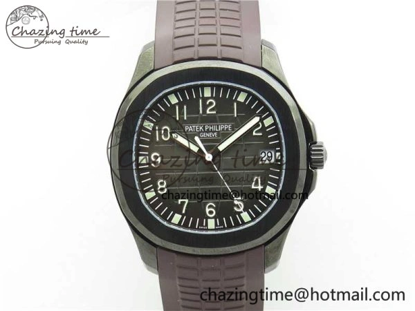 Aquanaut Black Venom DLC ZF 1:1 Best Edition Black Dial on Brown Rubber Strap 324CS (Free box) Comfortable 8894